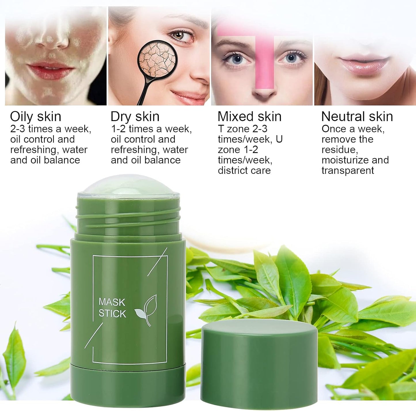 FACIAL MASSAGER PACK + GREEN TEA MASK 