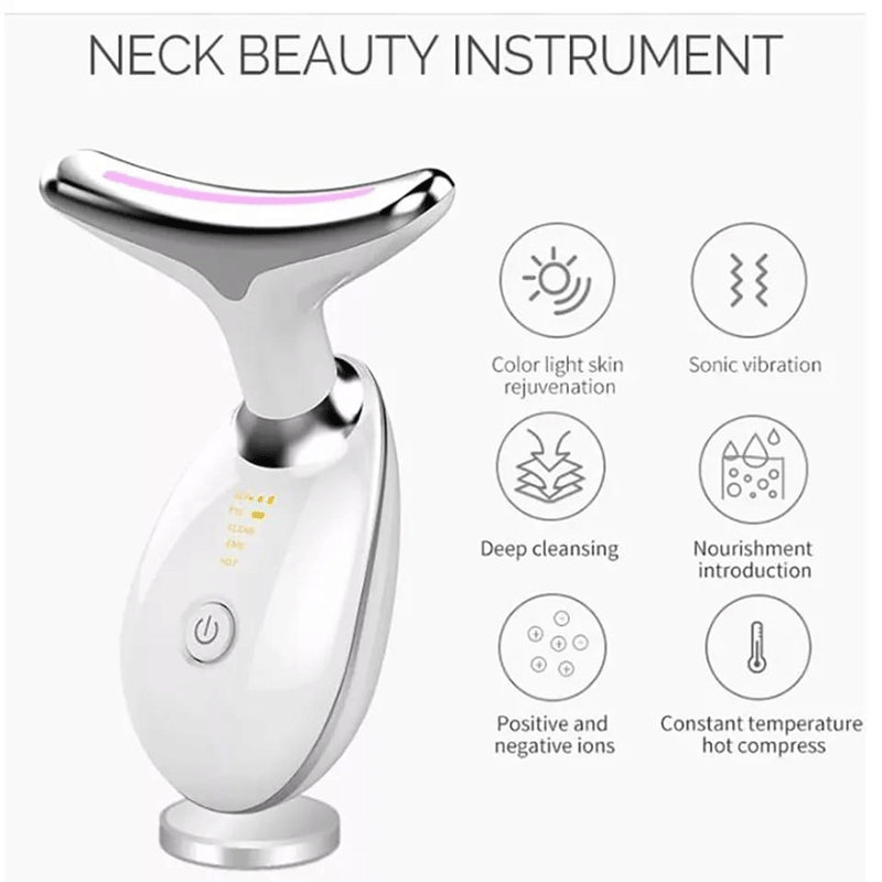 Anti-wrinkle facial massager with 3 lights