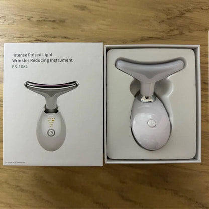 Anti-wrinkle facial massager with 3 lights