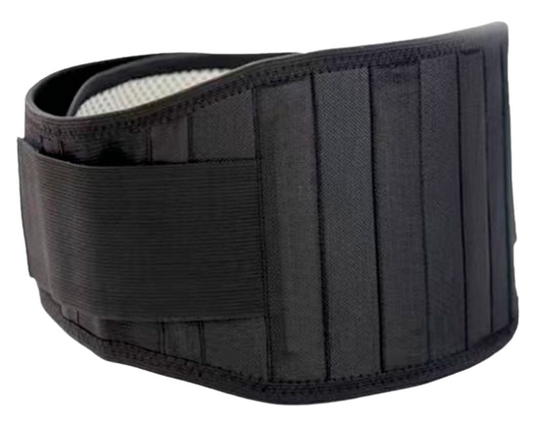 Lumbar support belt with heat effect