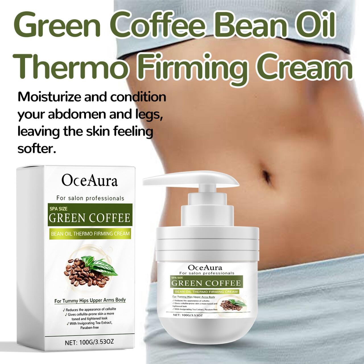 CREMA TERMO REAFIRMANTE CON ACEITE DE GRANO DE CAFÉ VERDE 100ML.