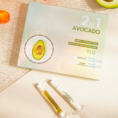 Set 2 in 1 - Siero attivatore cellulare con avocado e ialuronato di sodio