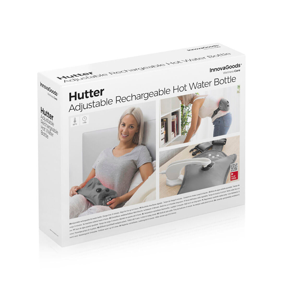 Hutter InnovaGoods Adjustable Rechargeable Hot Water Bottle Grey 400 W