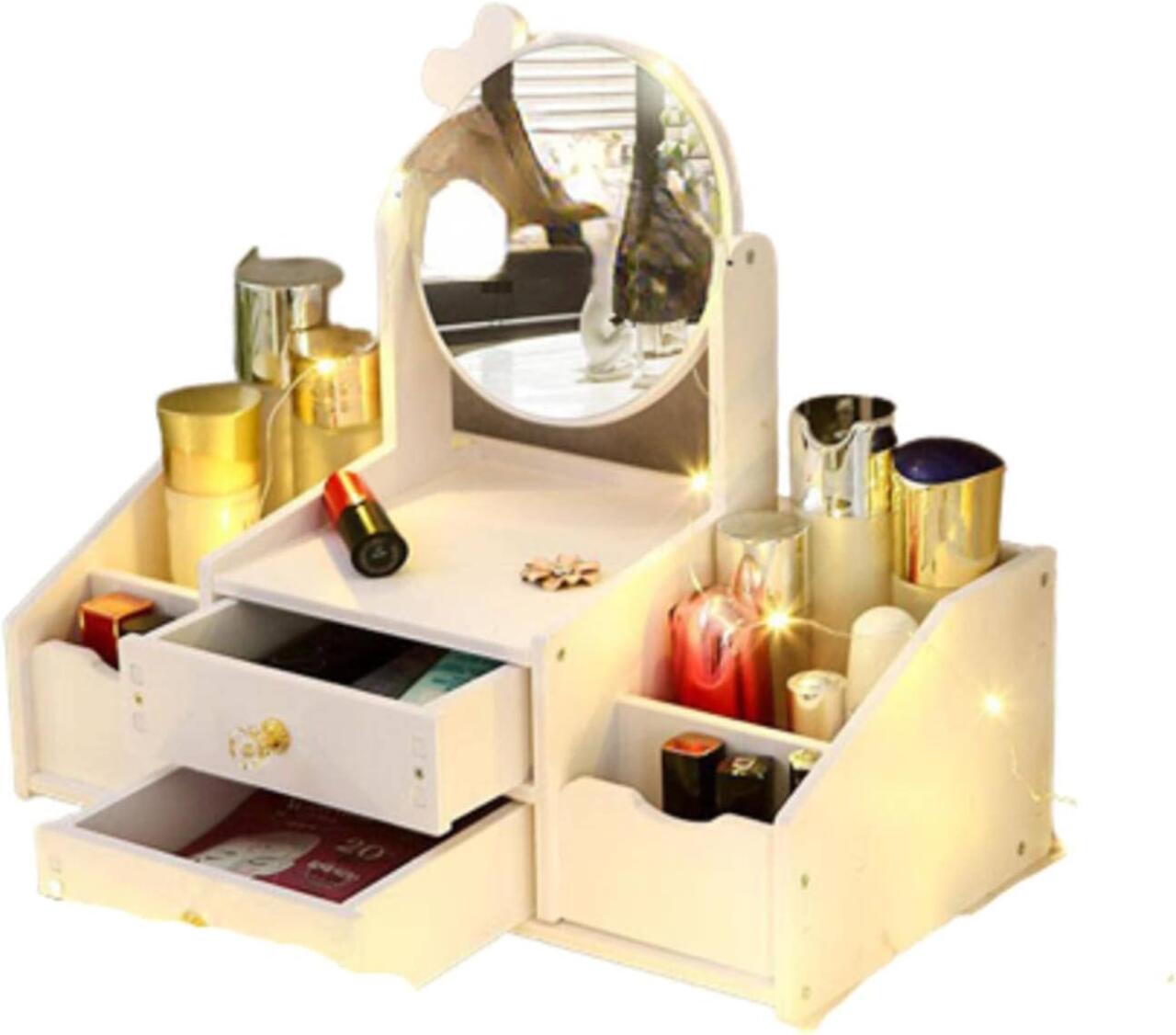 Cassetto e organizer per cosmetici antipolvere